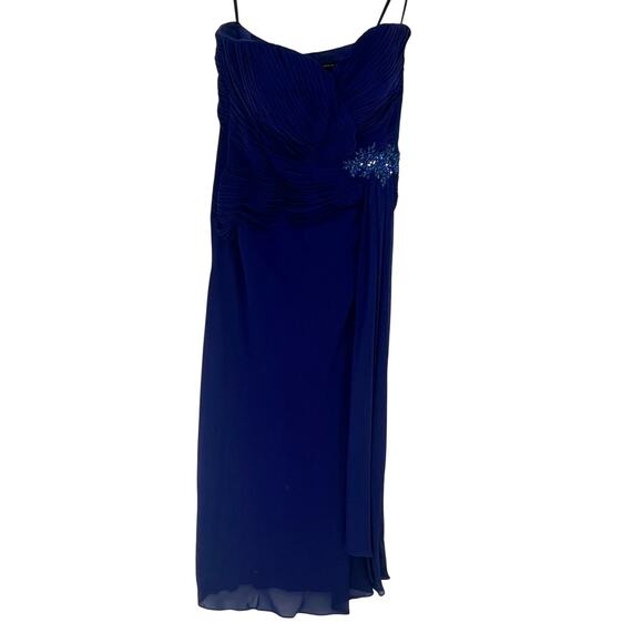 Alyce Jean de Lys Cobalt Blue Strapless Formal Gown Size 12 - Picture 1 of 8